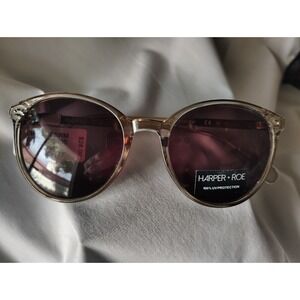 Harper Roe Crystal Oval Sunglasses Women Y2K Retro UV Protection Shades
